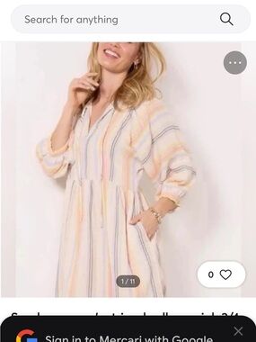 Sundry pastel Striped gauzy Dress sz small